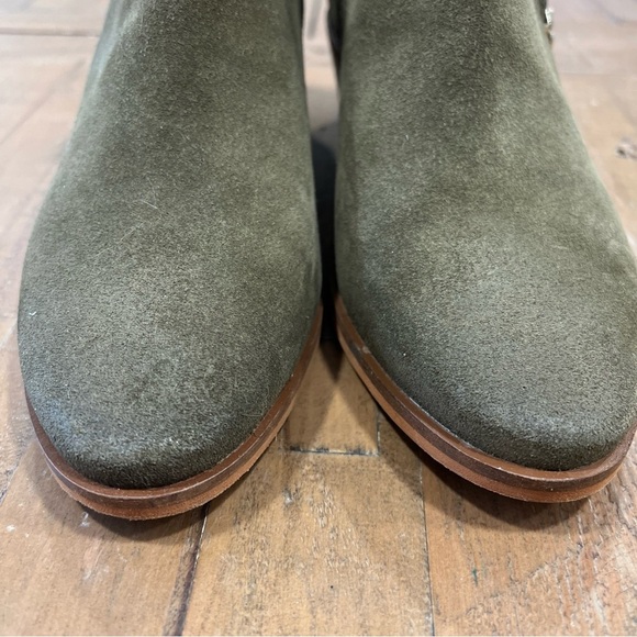 Cole Haan Gracy Grandpro Ankle Boots Green Suede Zipper Booties Women’s 8.5 - Picture 3 of 9